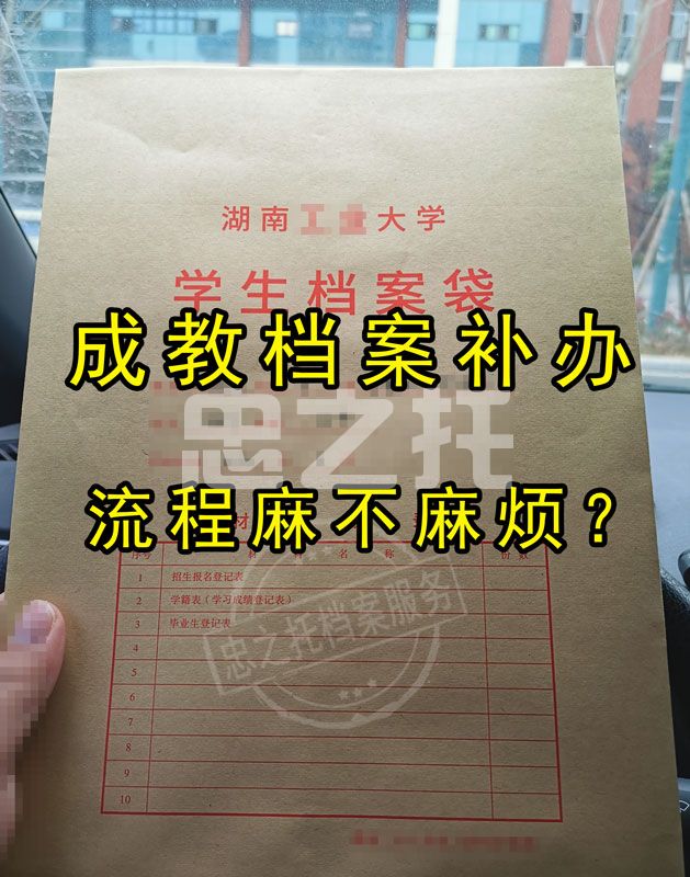 为什么说成人教育的档案补办可能比较麻烦？